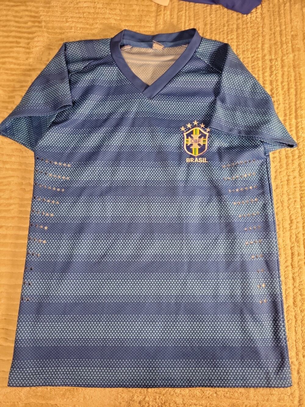 Brasil Brazil Soccer Shirt Jersey futbol Mens size Medium Adult CBF